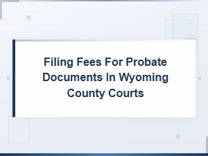 Probate Filing Fees in Wyoming County Courts